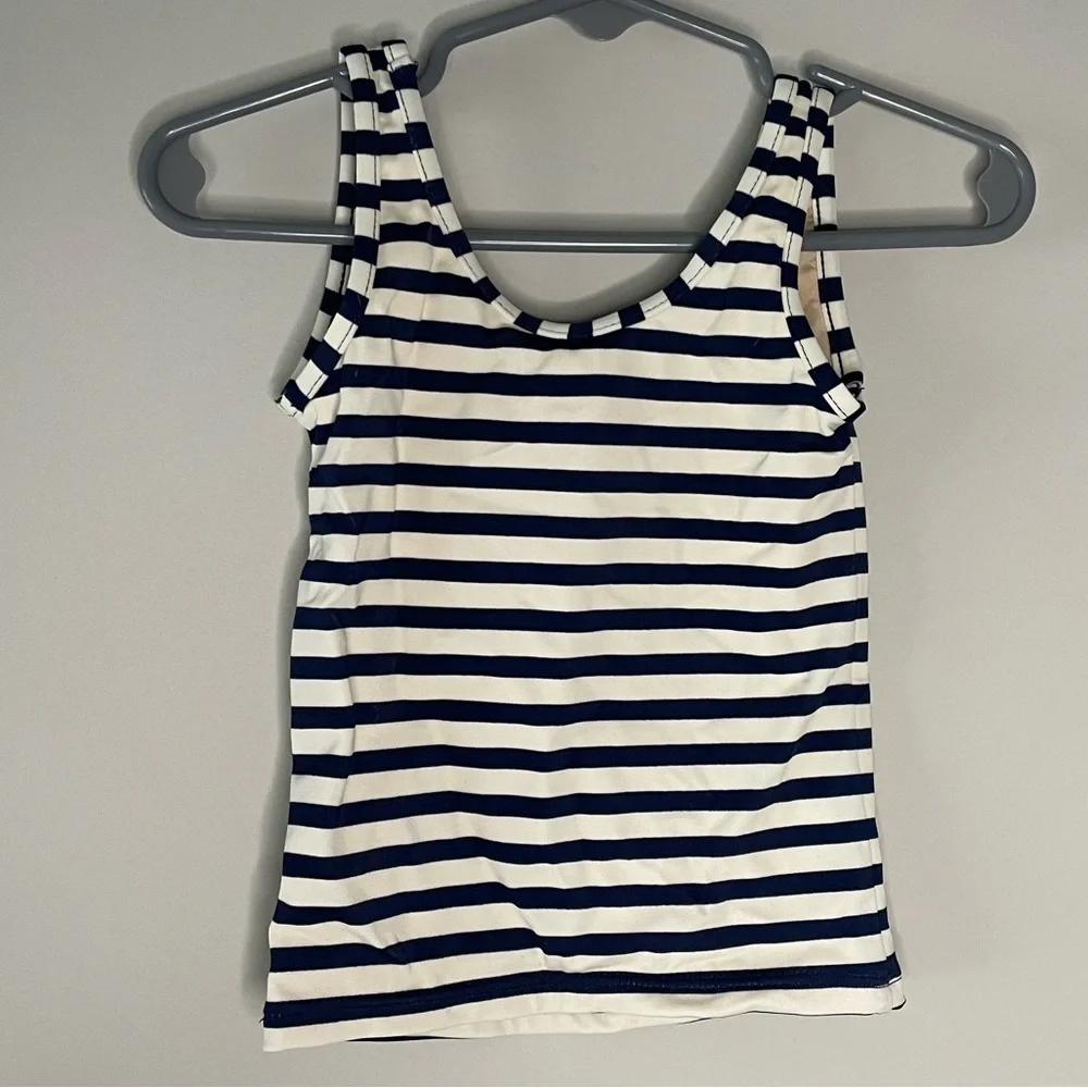 NWT - Crewcuts Girls Tankini - Navy/White Stripe - Size:2
